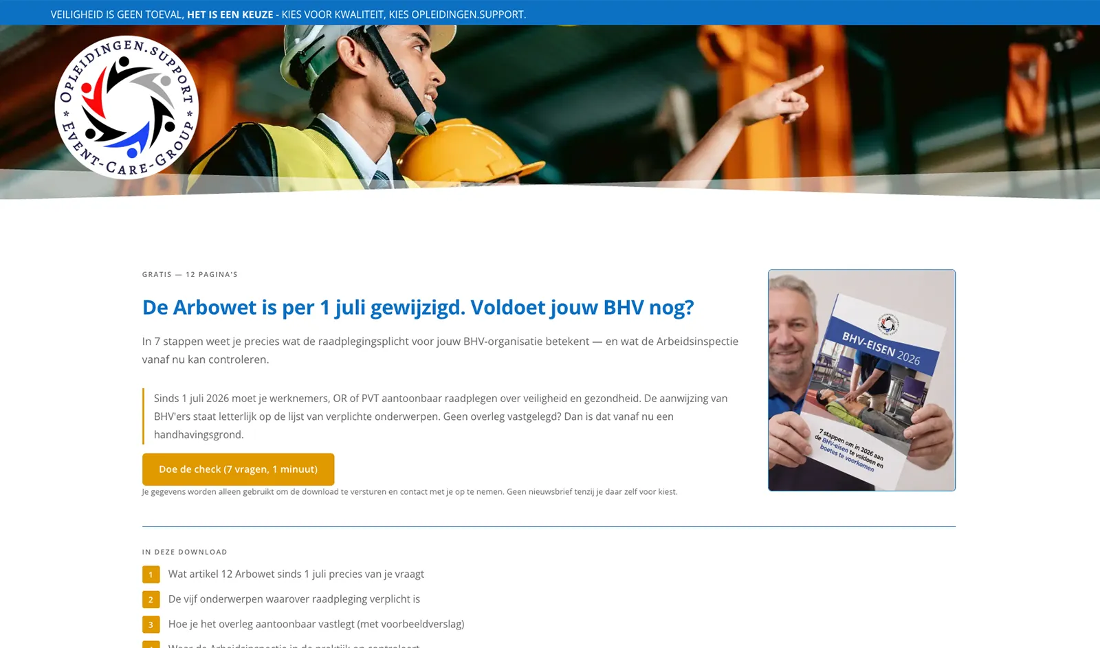 Opleidingen.support, BHV-leadfunnel